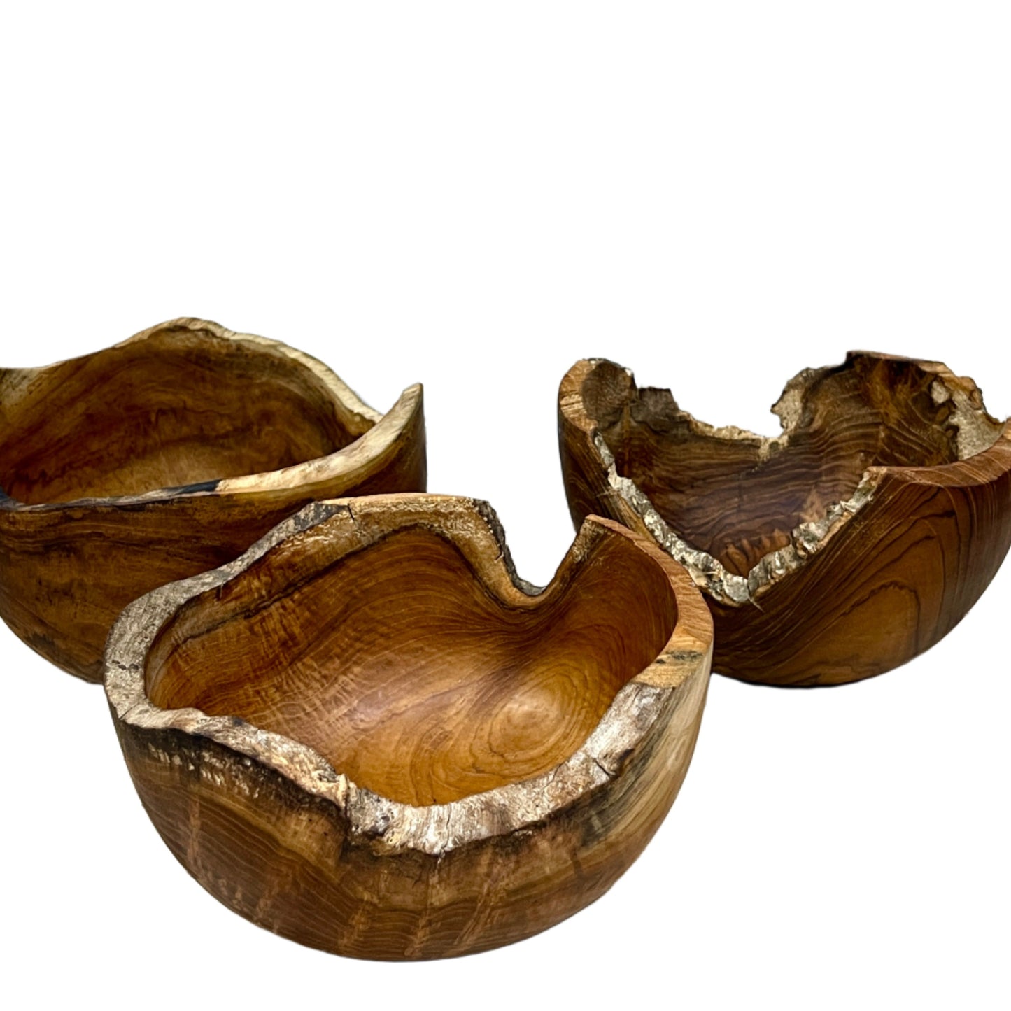 Teak Raw Edge Bowls