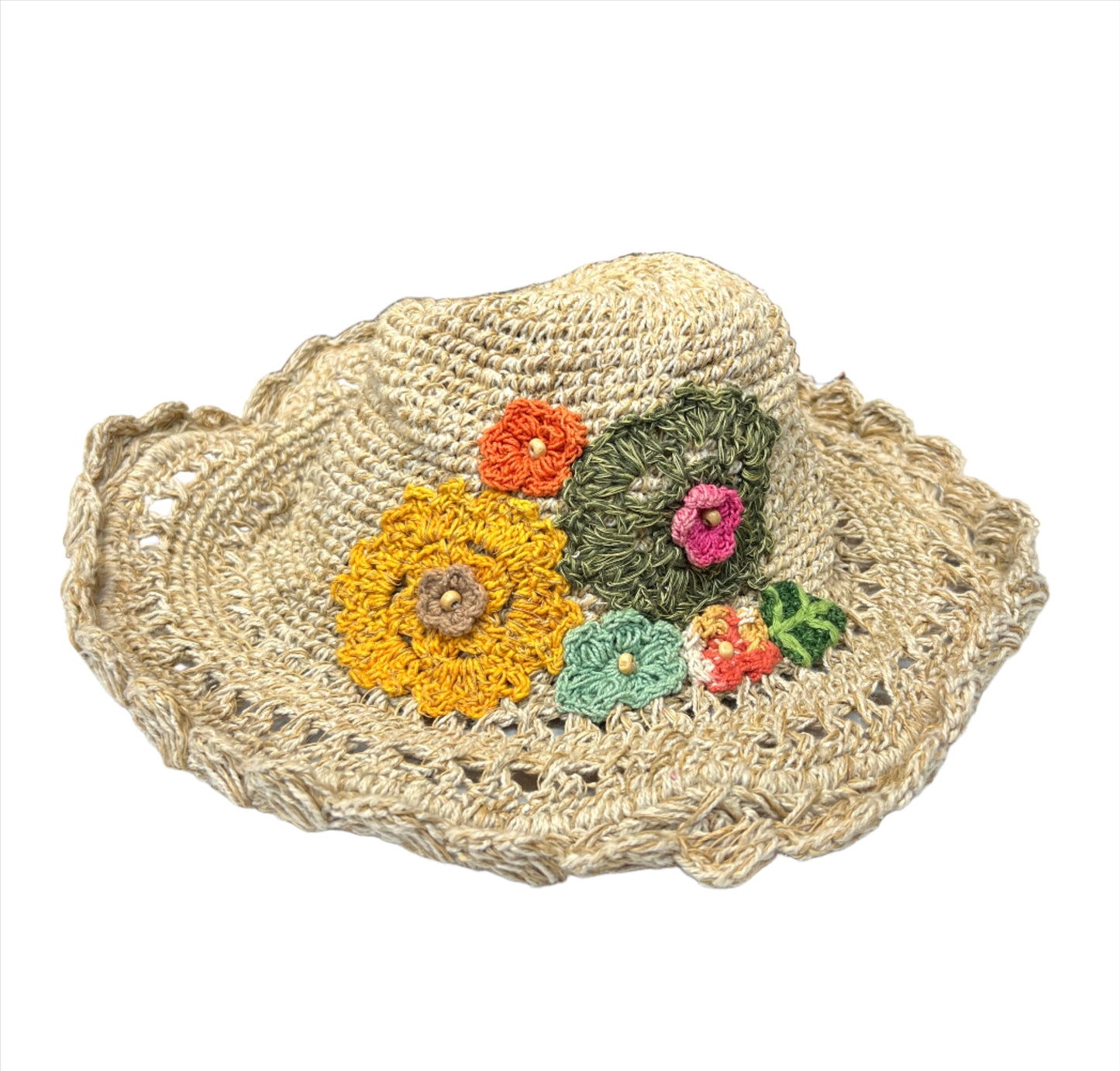 Hemp Flower Floppy Hat