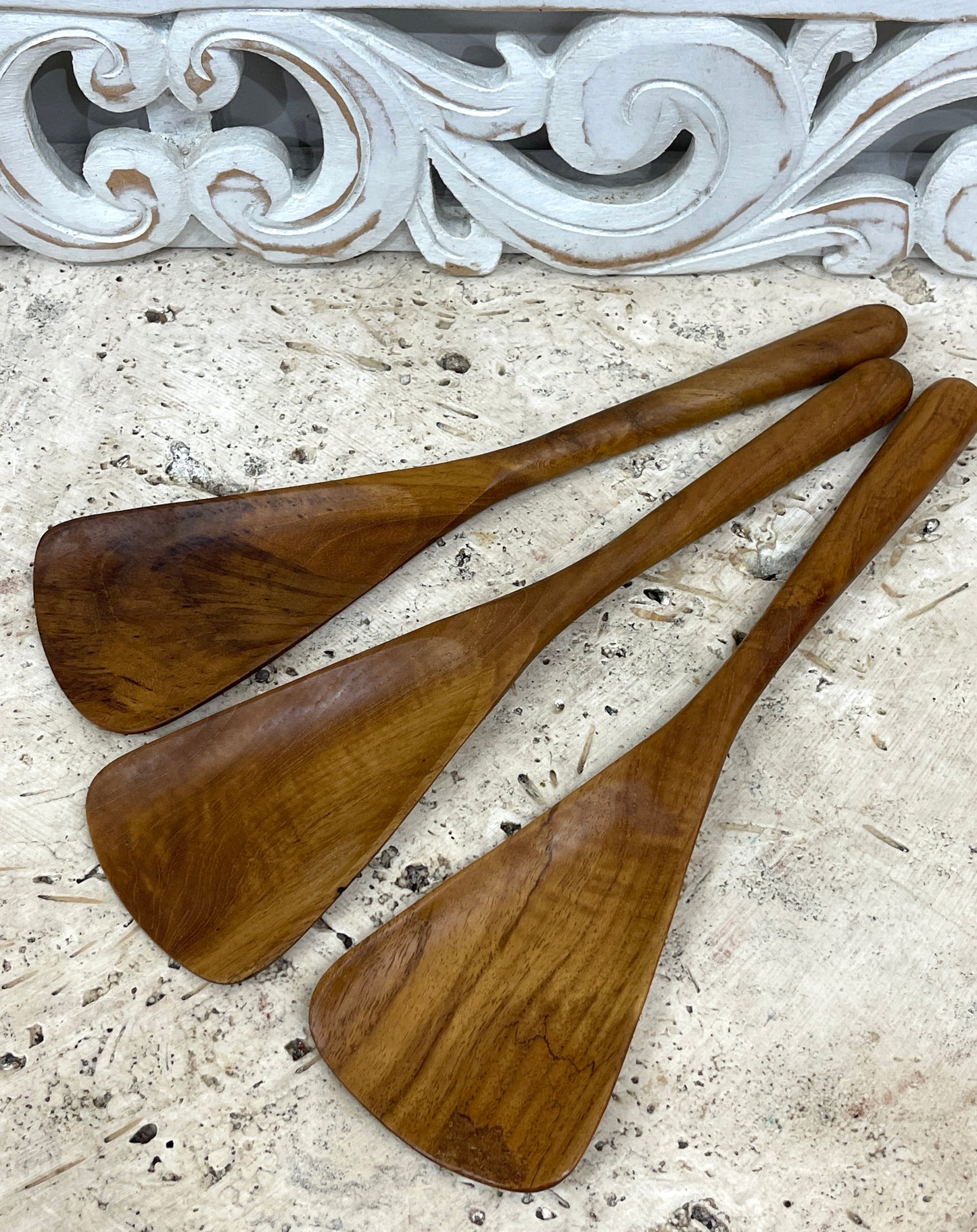 Teak Wood Serving Paddle Spoons