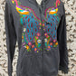 Embroidered Peacock Hoodie | 4 Colors