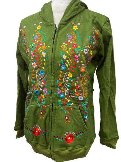 Embroidered Flower Hoodie | 4 Colors