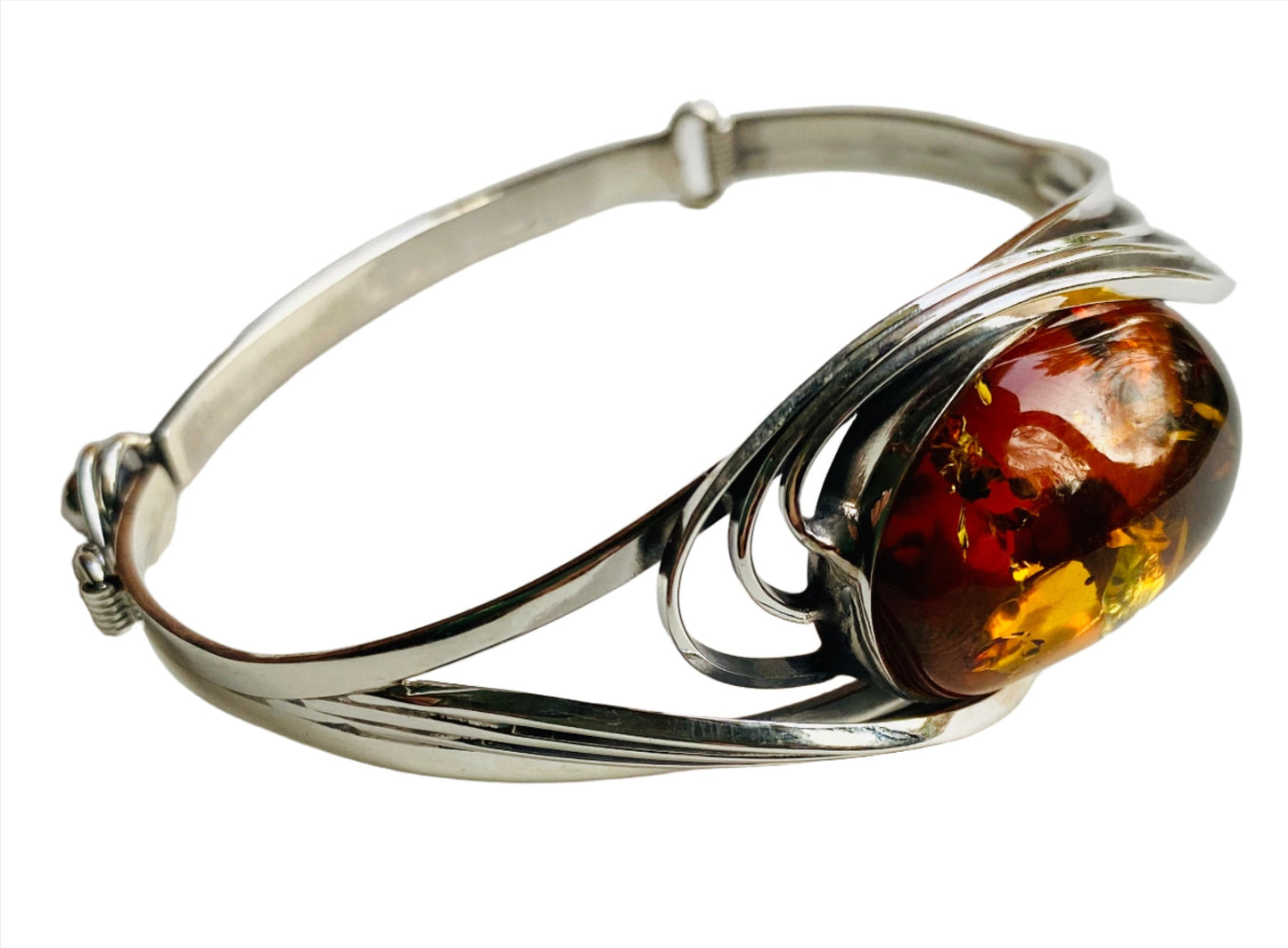 Sterling Silver Amber Bracelets Twist