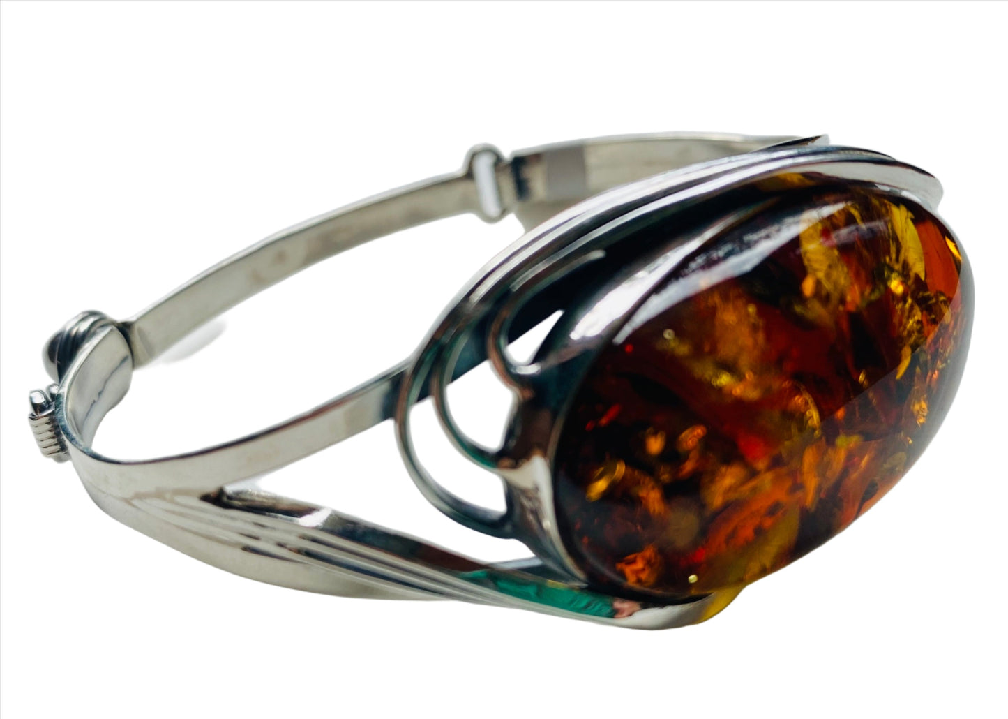 Sterling Silver Amber Bracelets Twist