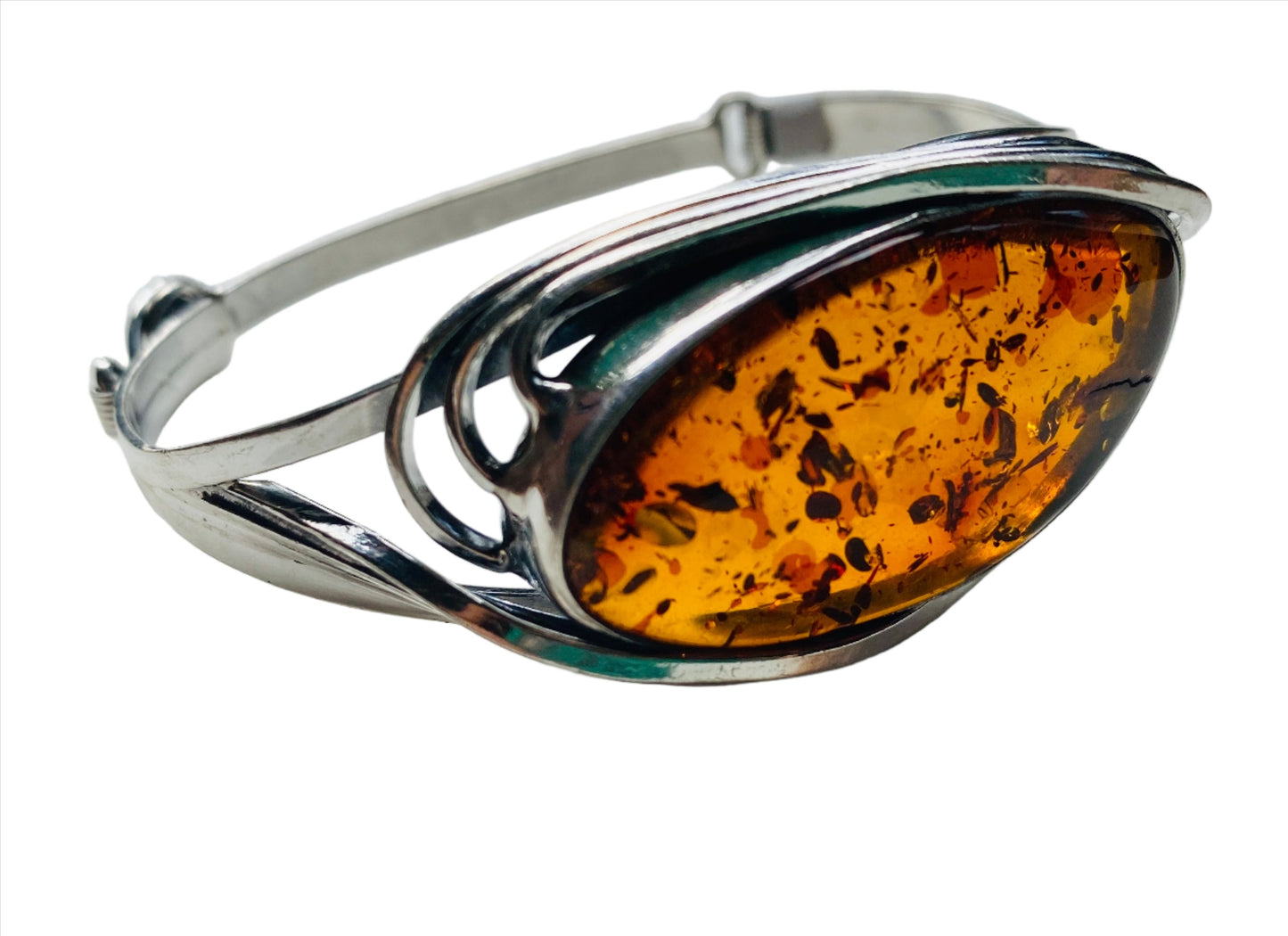 Sterling Silver Amber Bracelets Twist