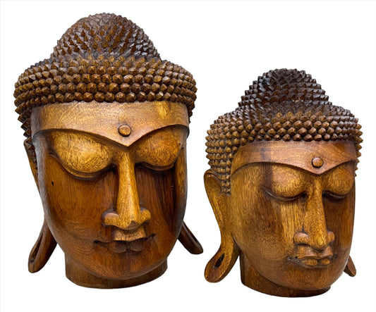 Suar wood Buddha Busts