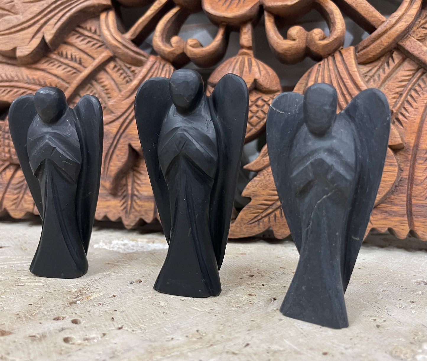 Carved Shungite Angels