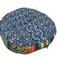 Round Rajasthani Kantha Floor Pillow