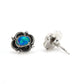 Beautiful Fiery Sterling Silver Ethiopian Opal Stud Earrings