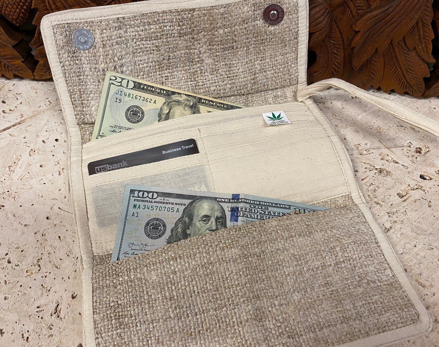 Hemp 3 Fold Wallet