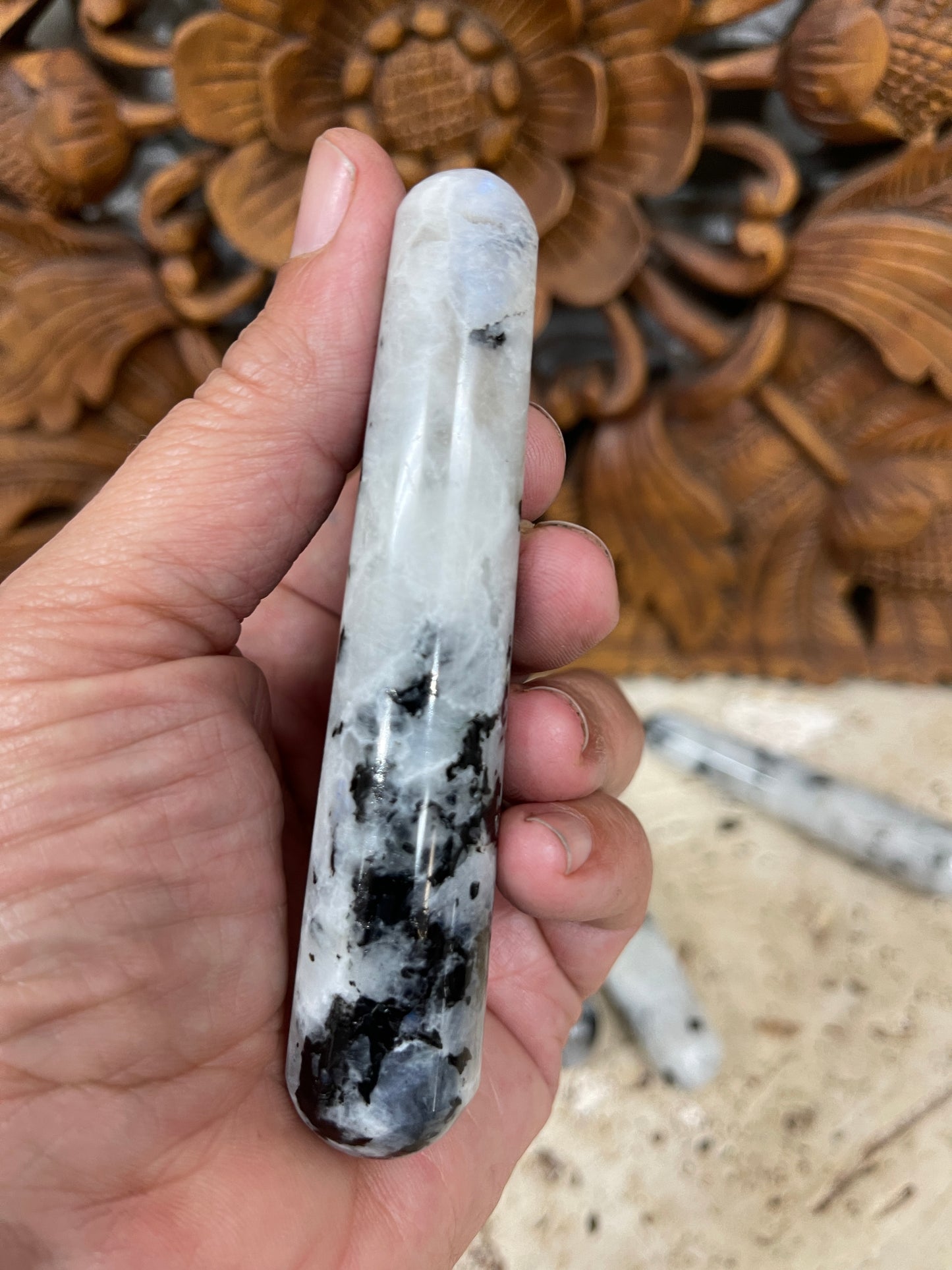 Natural Rainbow Moonstone Wands