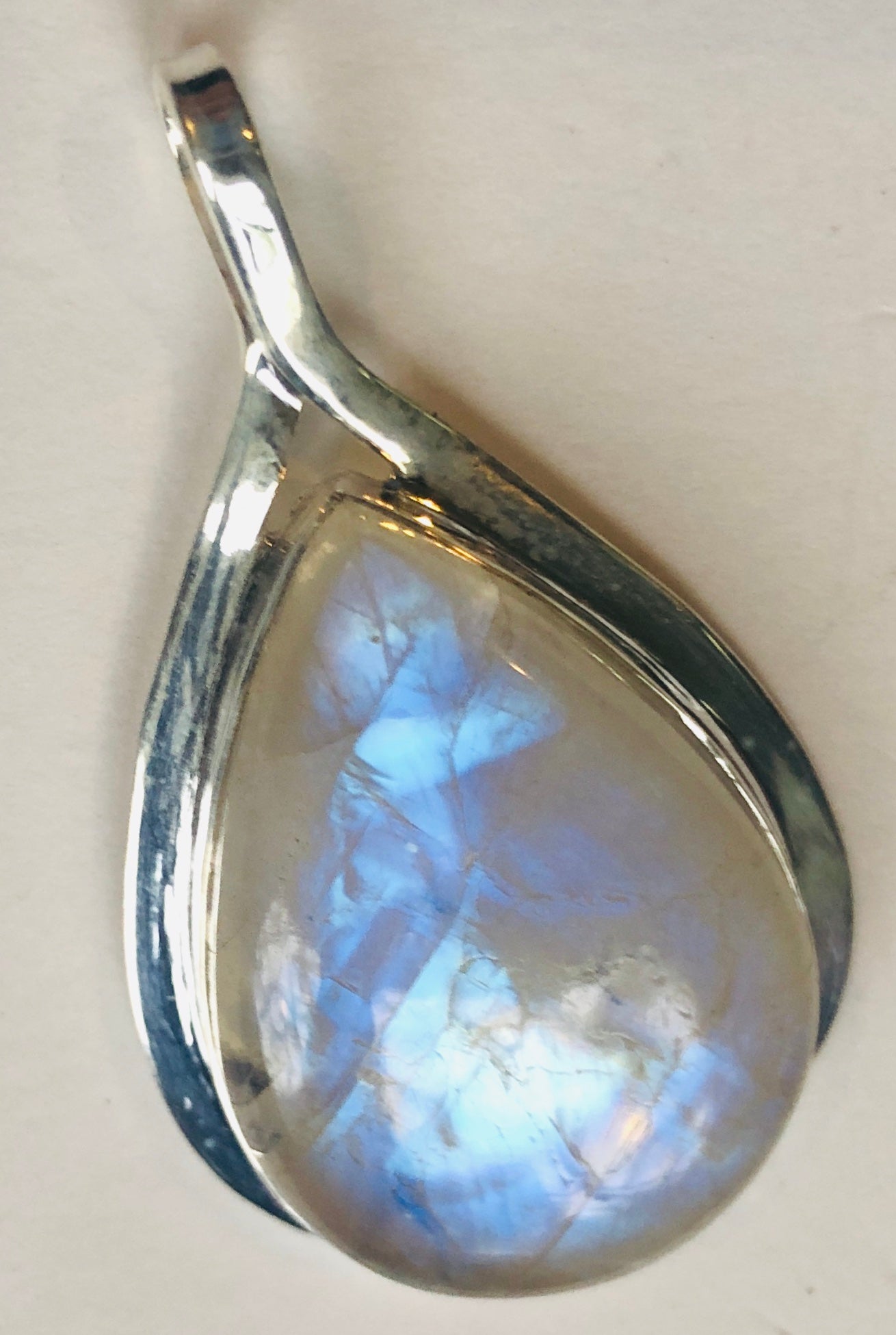 Sterling Silver Modern Gemstone Pendant - Available in 14 Stones