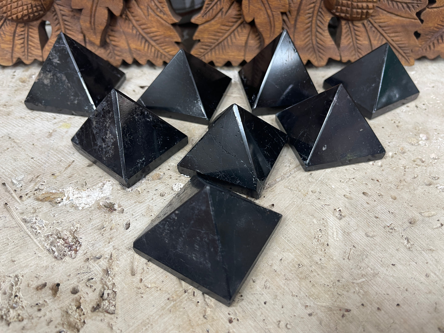Black Tourmaline Pyramids