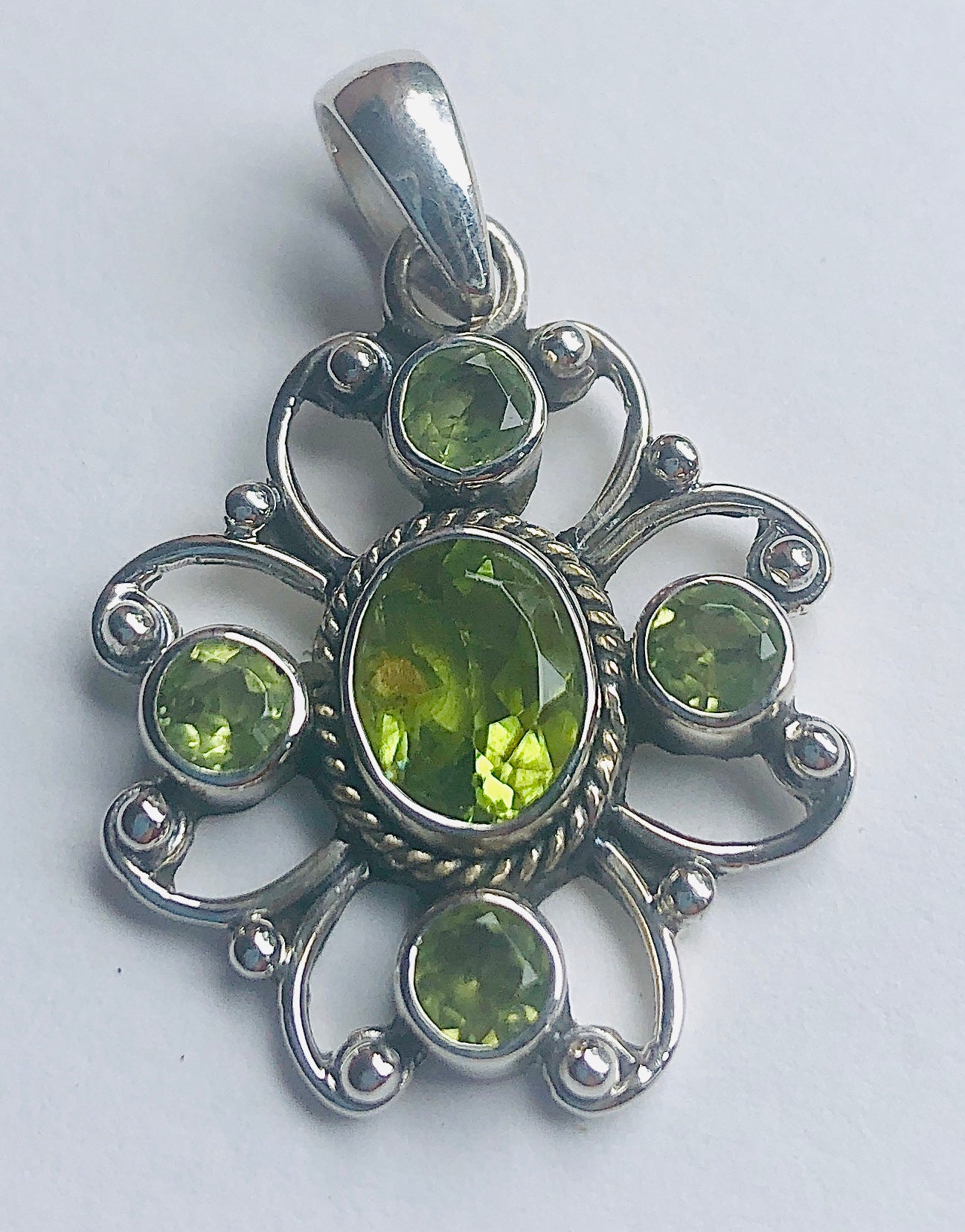 Sterling Five Stone Pendant - Available in 6 Stones