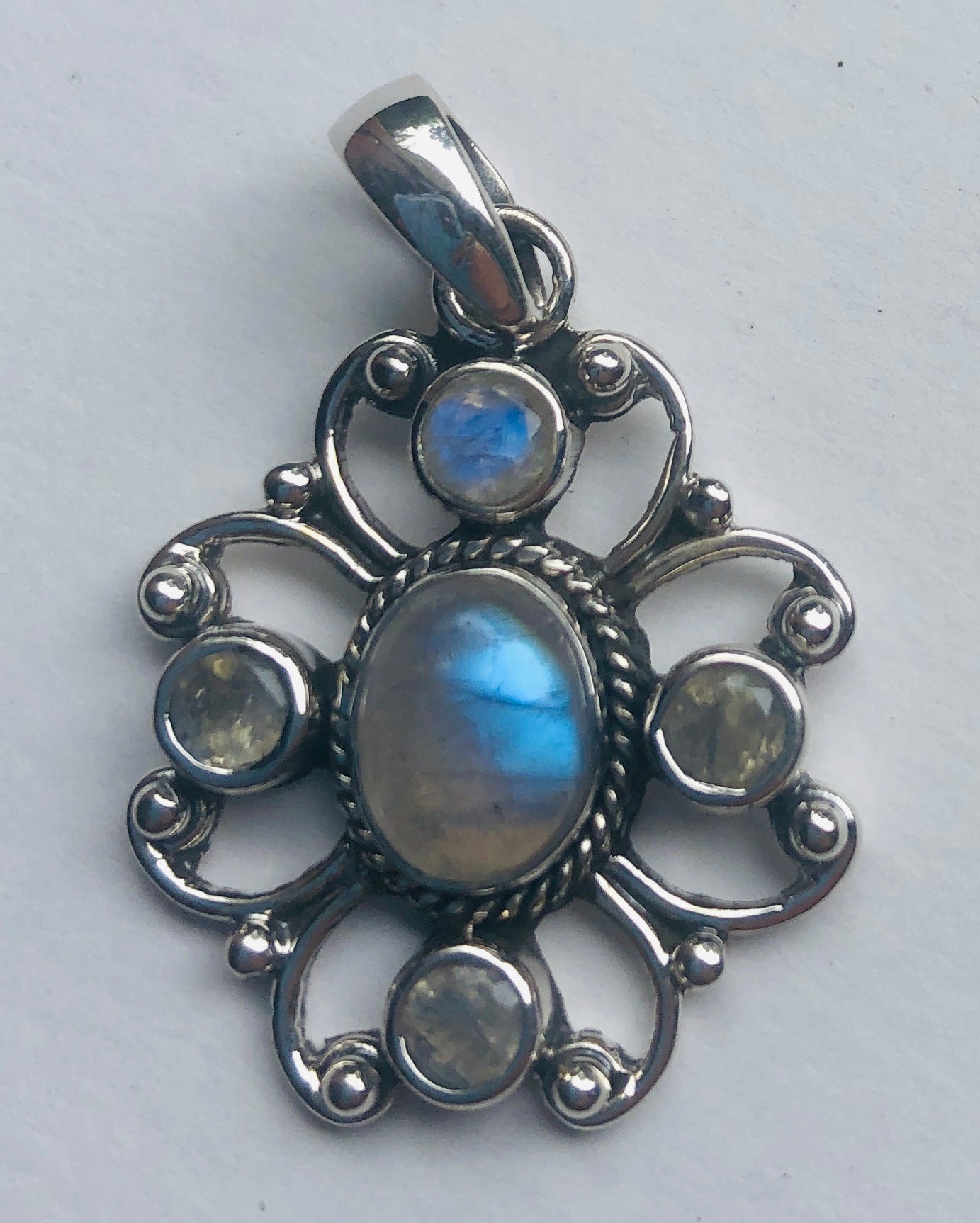 Sterling Five Stone Pendant - Available in 6 Stones