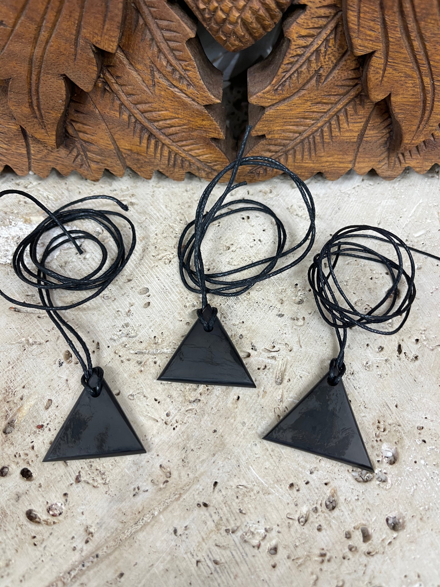 Shungite Mens & Womens Triangle Necklaces