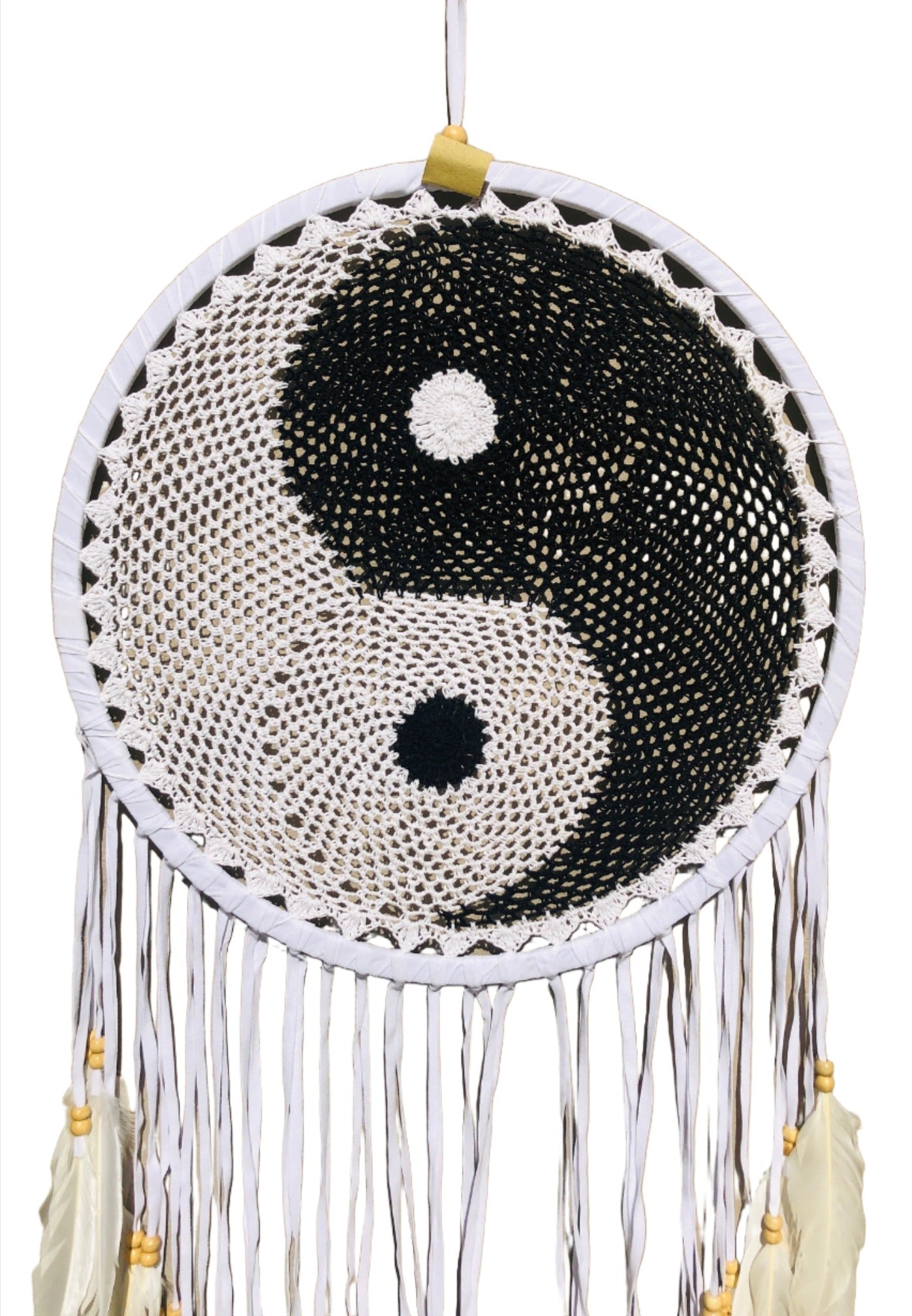 Crochet Yin & Yang Dream Catcher