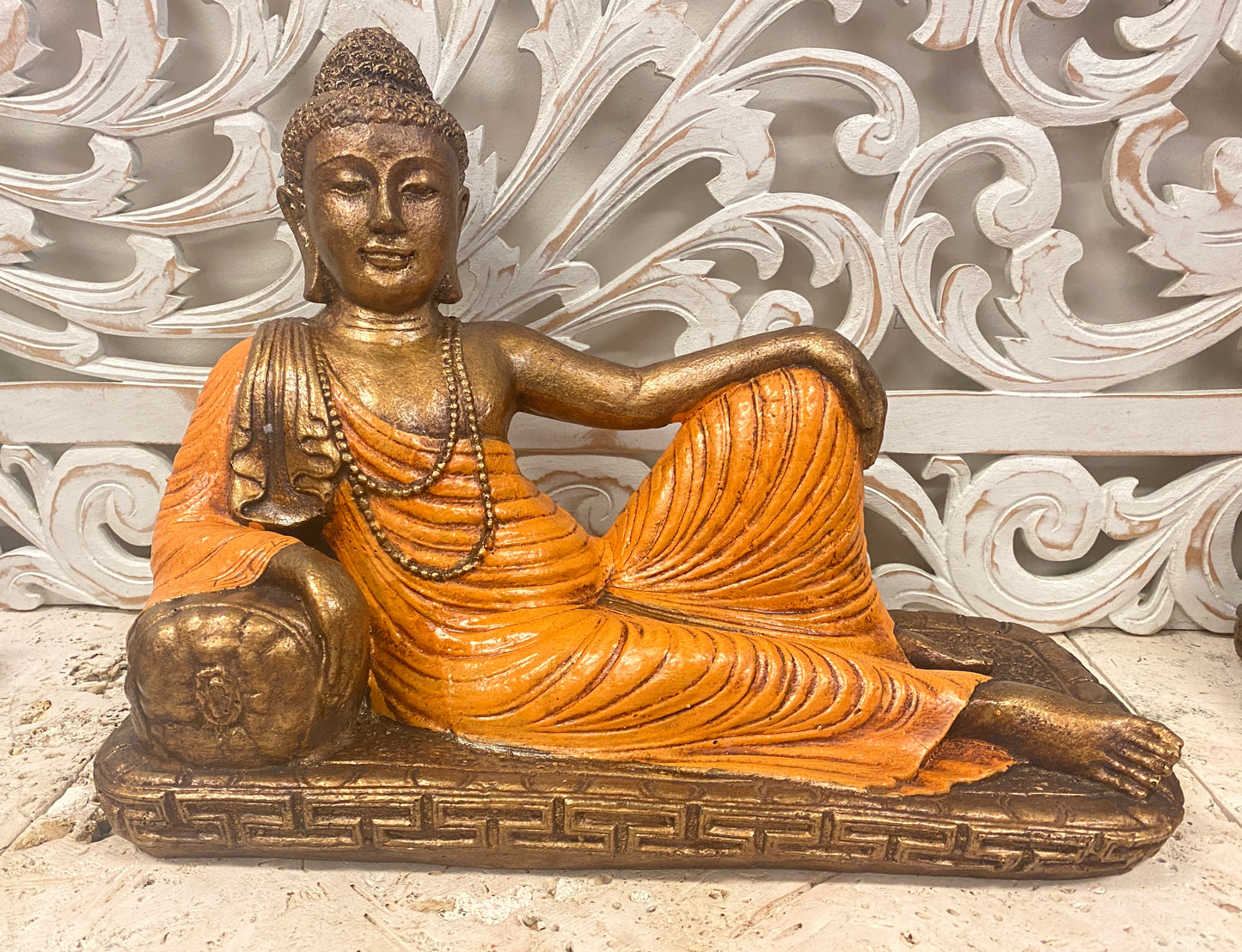 XL Resin Reclining Buddha Statues - Available in 4 Colors 40cm x 30cm