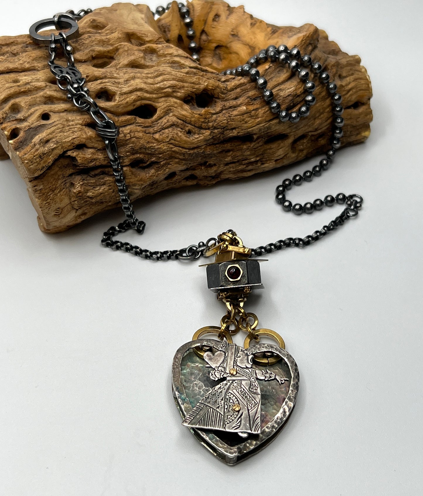 Queen of Hearts Necklace by Carlos Montanaro & Crystal Rivera