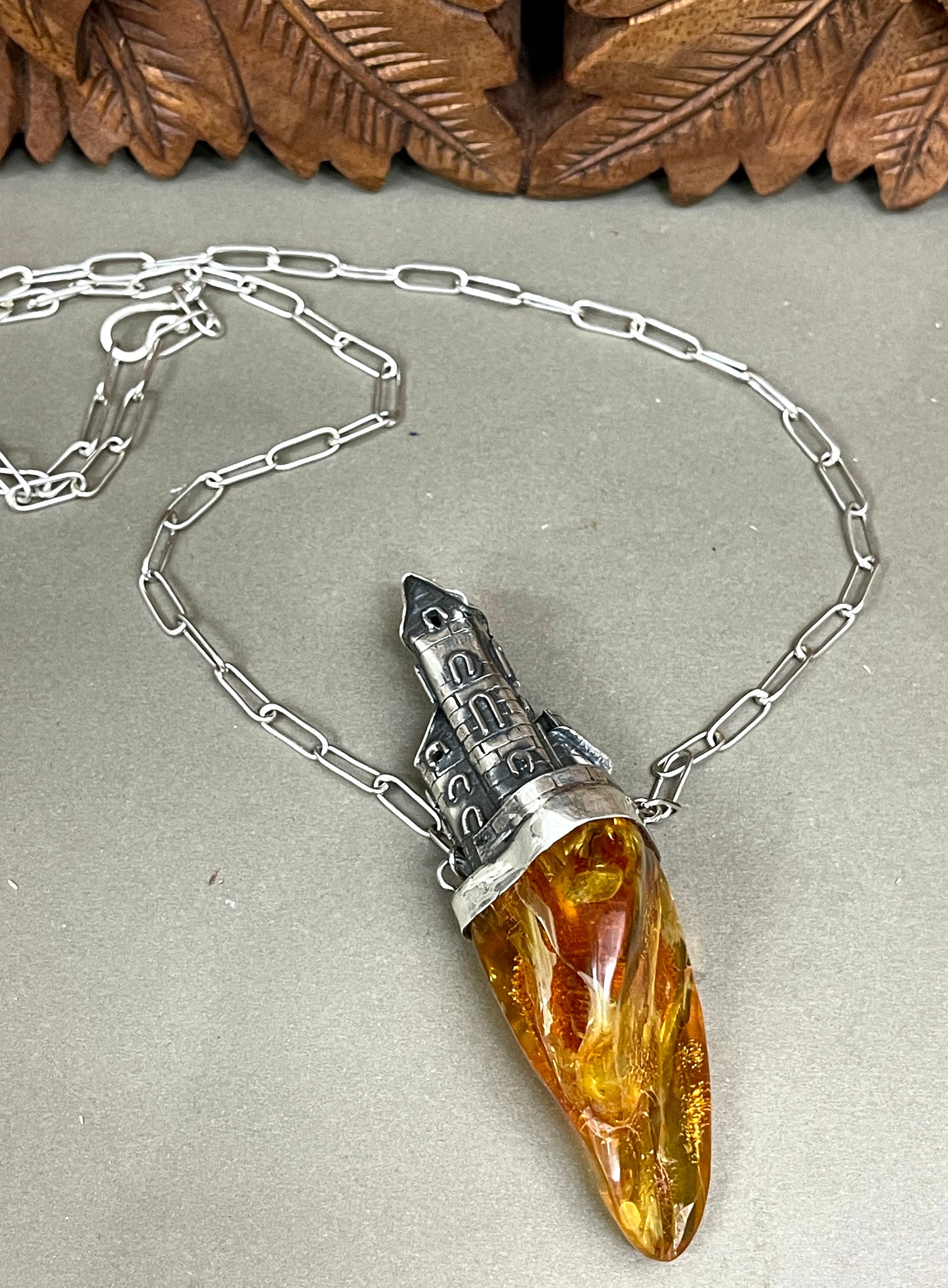 Amber Castle Necklace by Popkvwitz