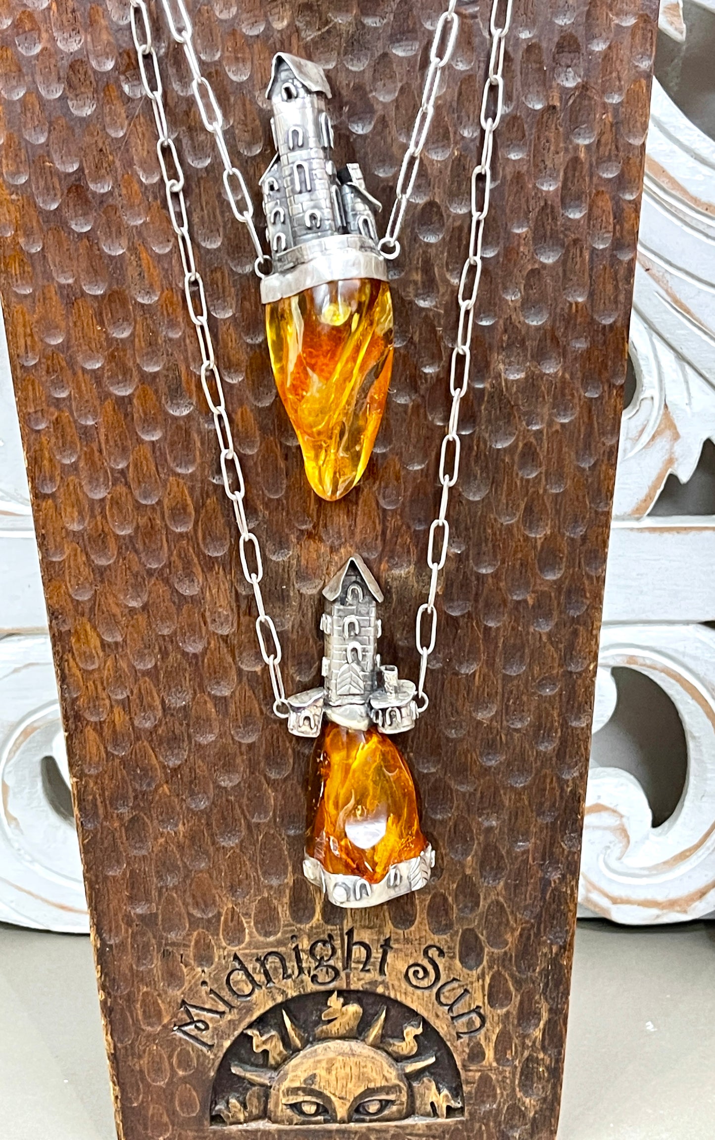 Amber Castle Necklace by Popkvwitz