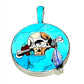 Inlaid Gemstone Grateful Cyclops Pendants by David Freeland