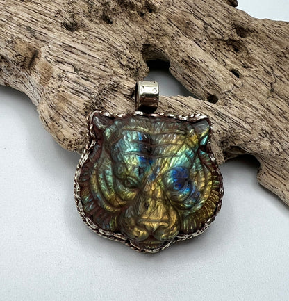 Carved Labradorite Animal Pendants