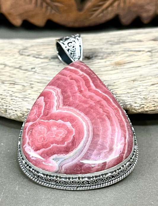 Rhodochrosite Pendant - XLarge Stone