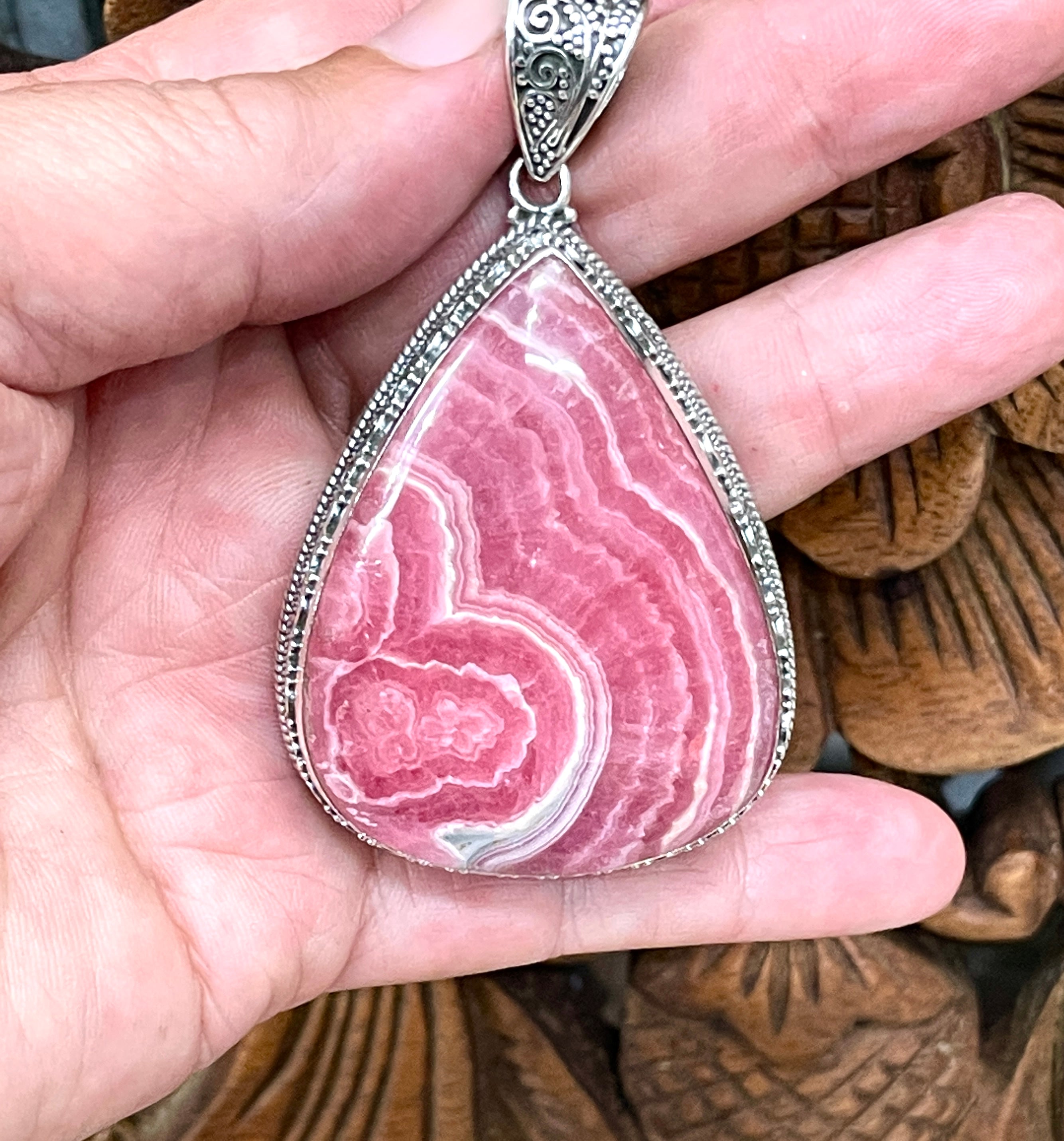 Rhodochrosite pendant hot sale