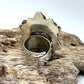 Carved Labradorite Skull Rings
