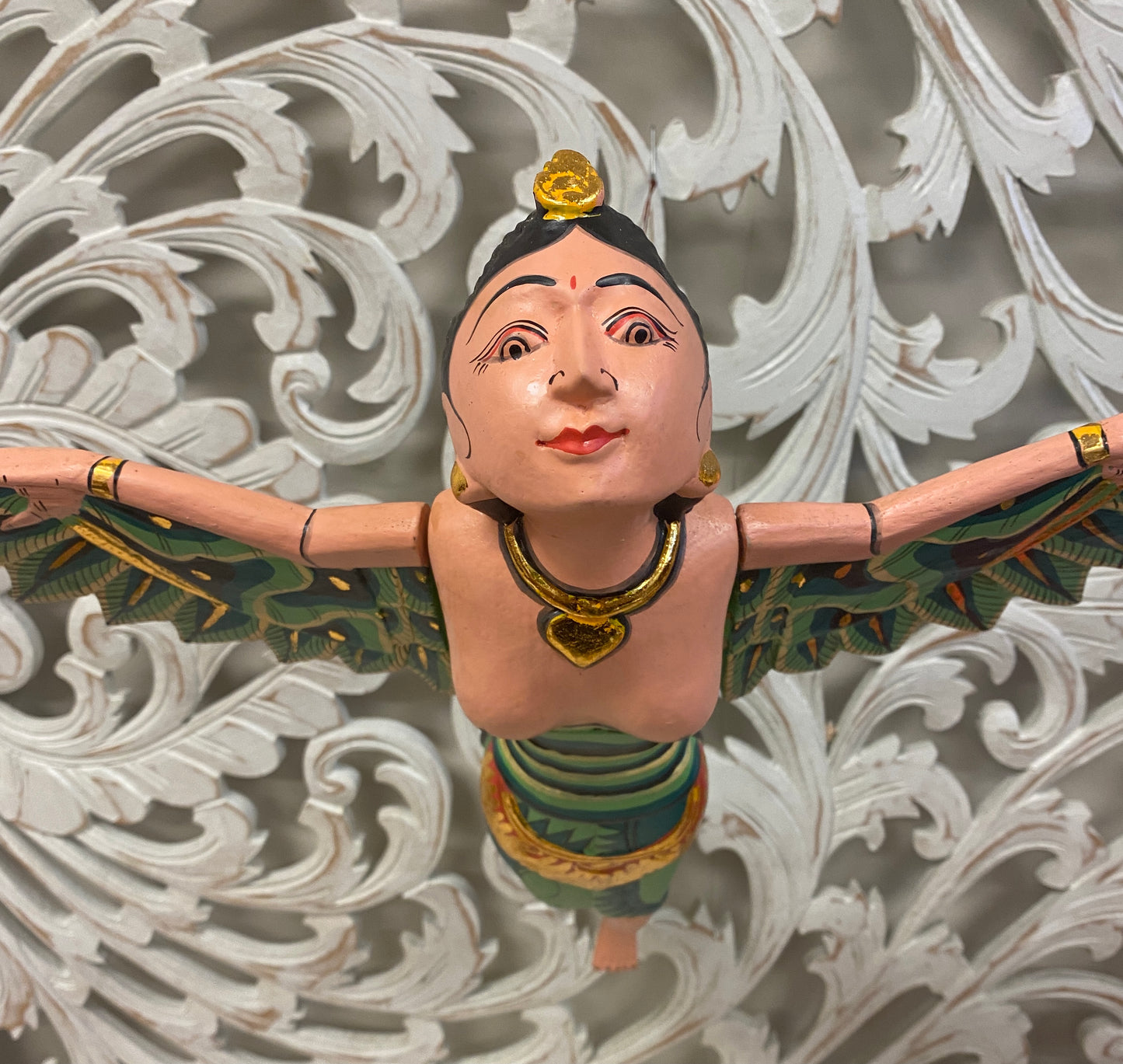 Hand Carved Flying Goddess Dewi Sri Spirit Chasers | 3 Colors