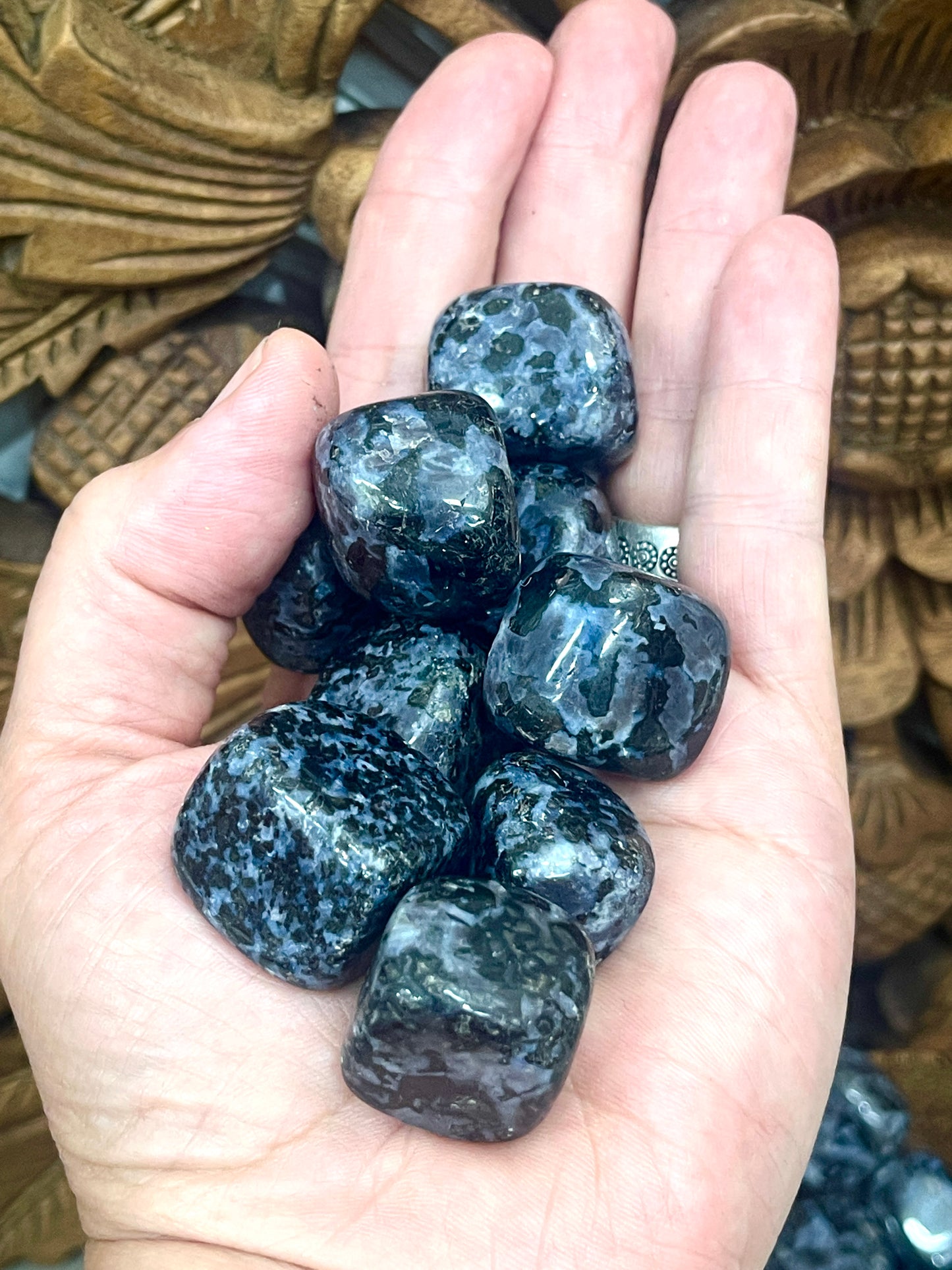 Mystic Merlinite (Indigo Gabbro) Tumbles