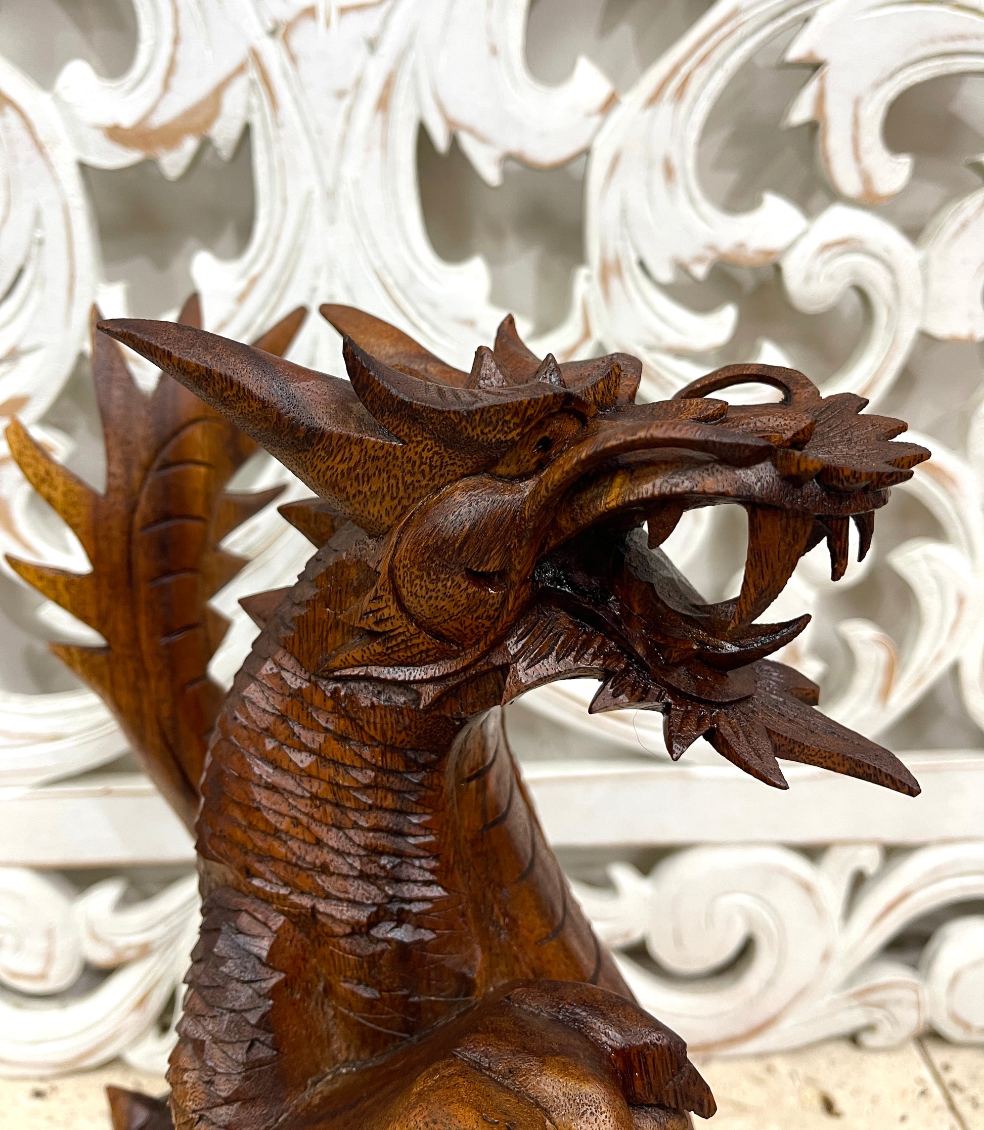 Large Wooden Dragon,carved to High Quality and Then Finished With