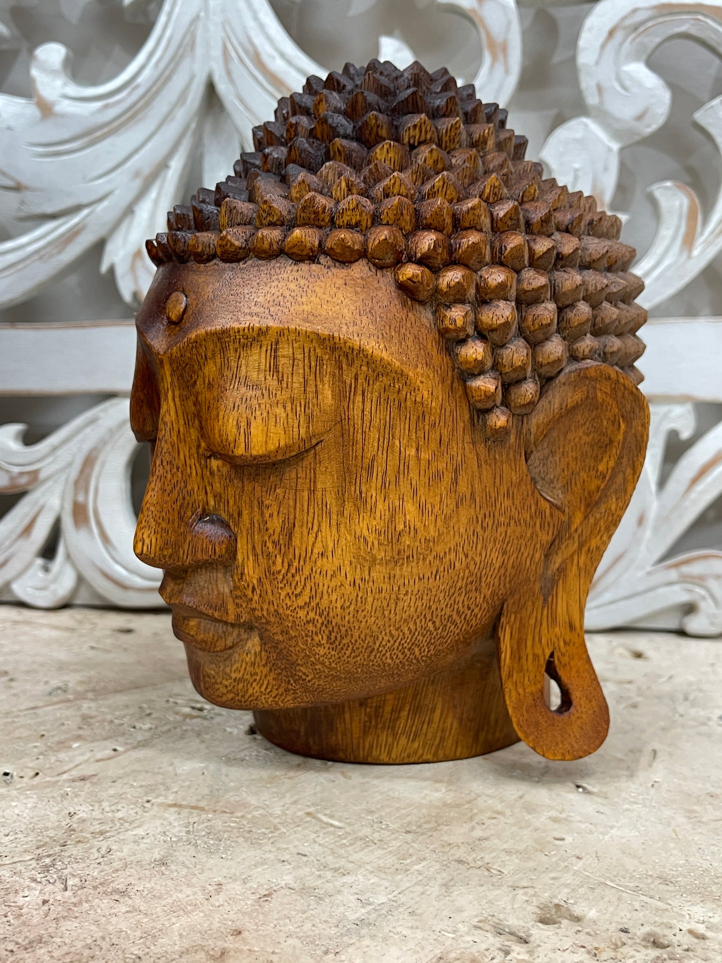 Suar wood Buddha Busts