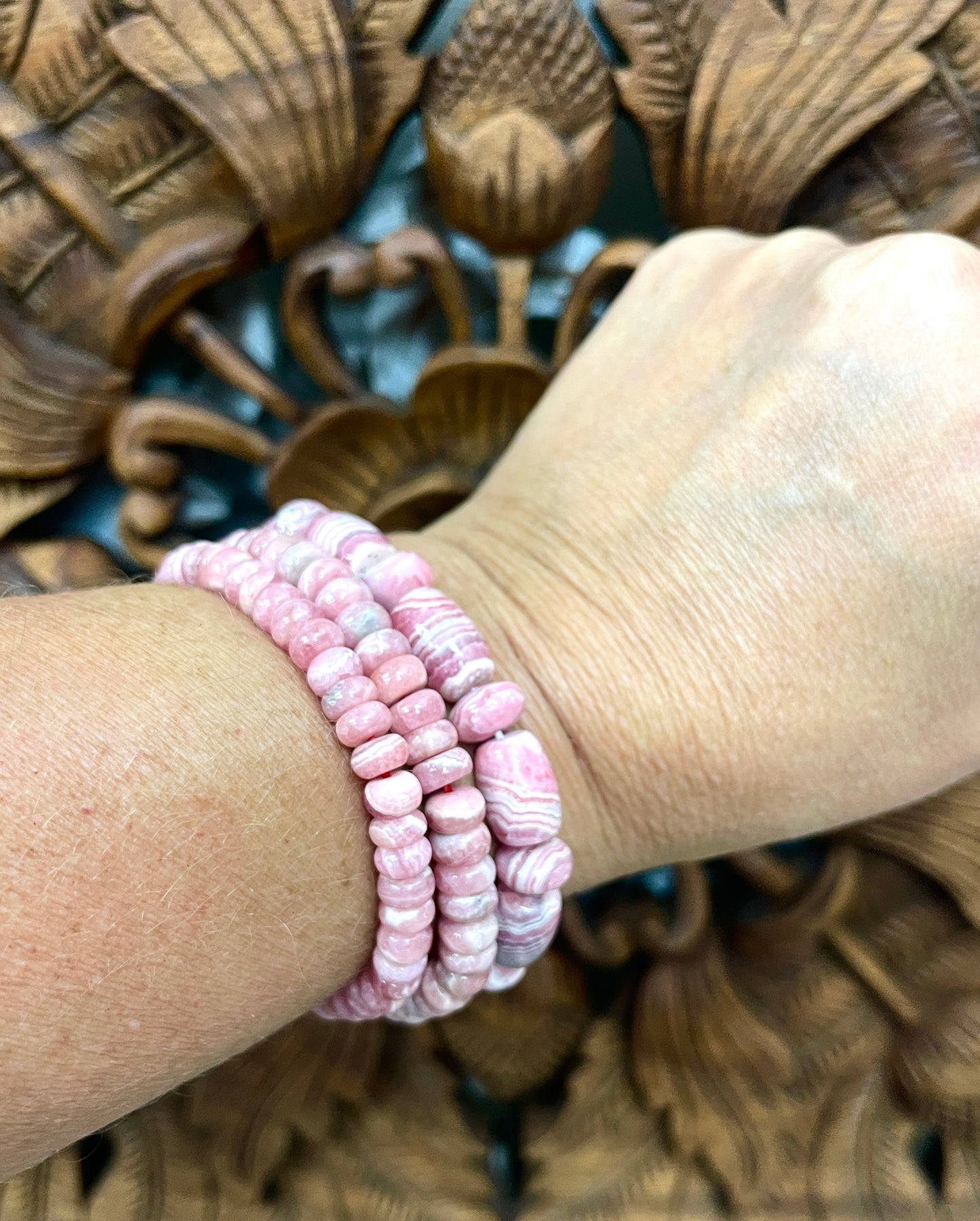 A+ Quality Rhodochrosite Stretchy Bracelets