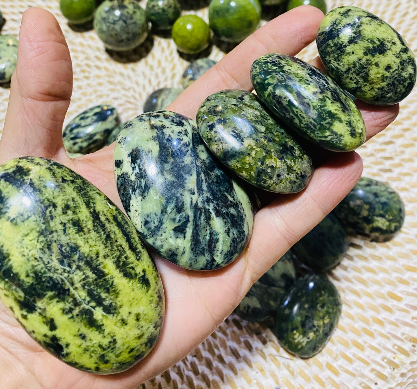 Nephrite Jade Palm Stone