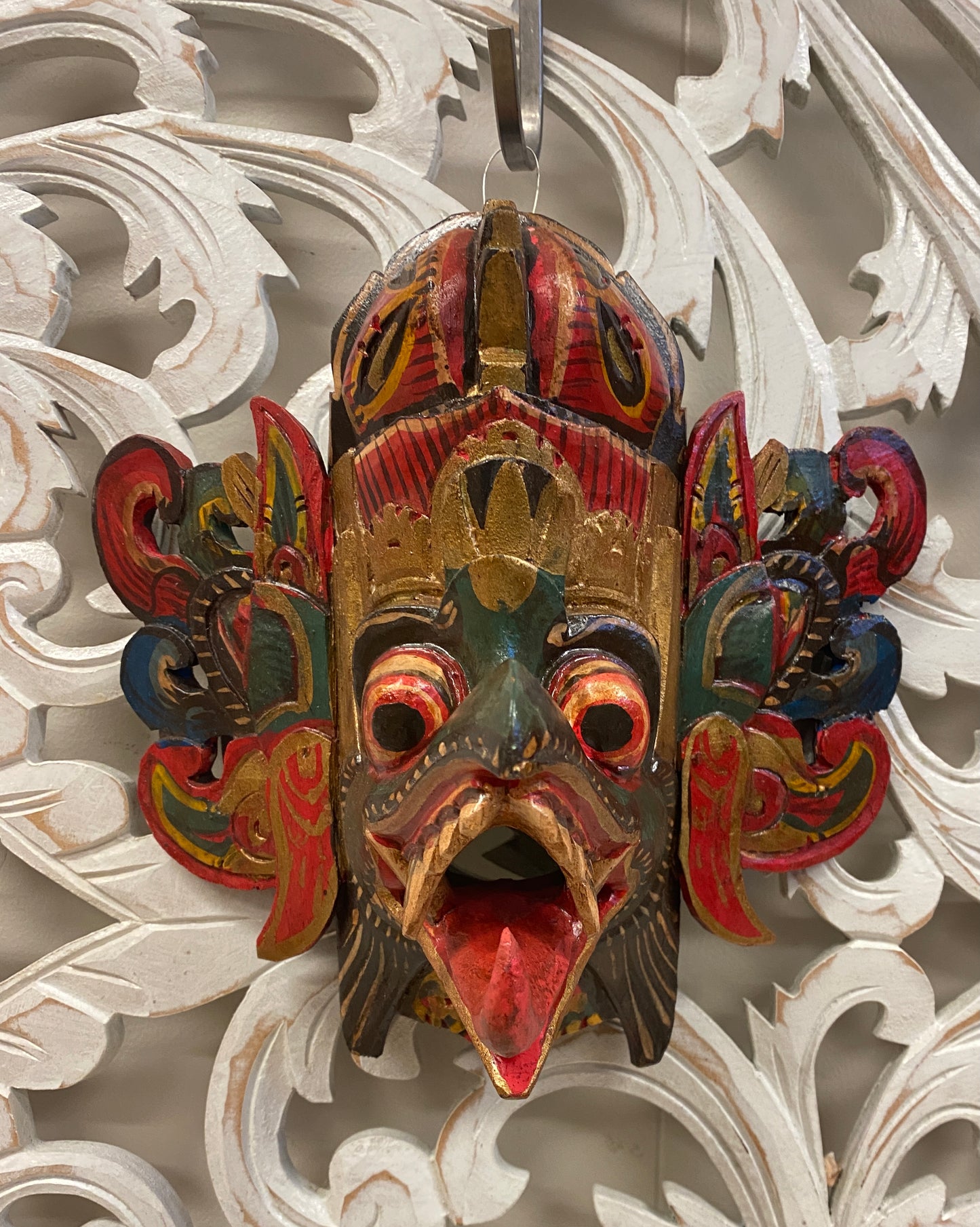 Hand Carved & Painted Garuda Masks