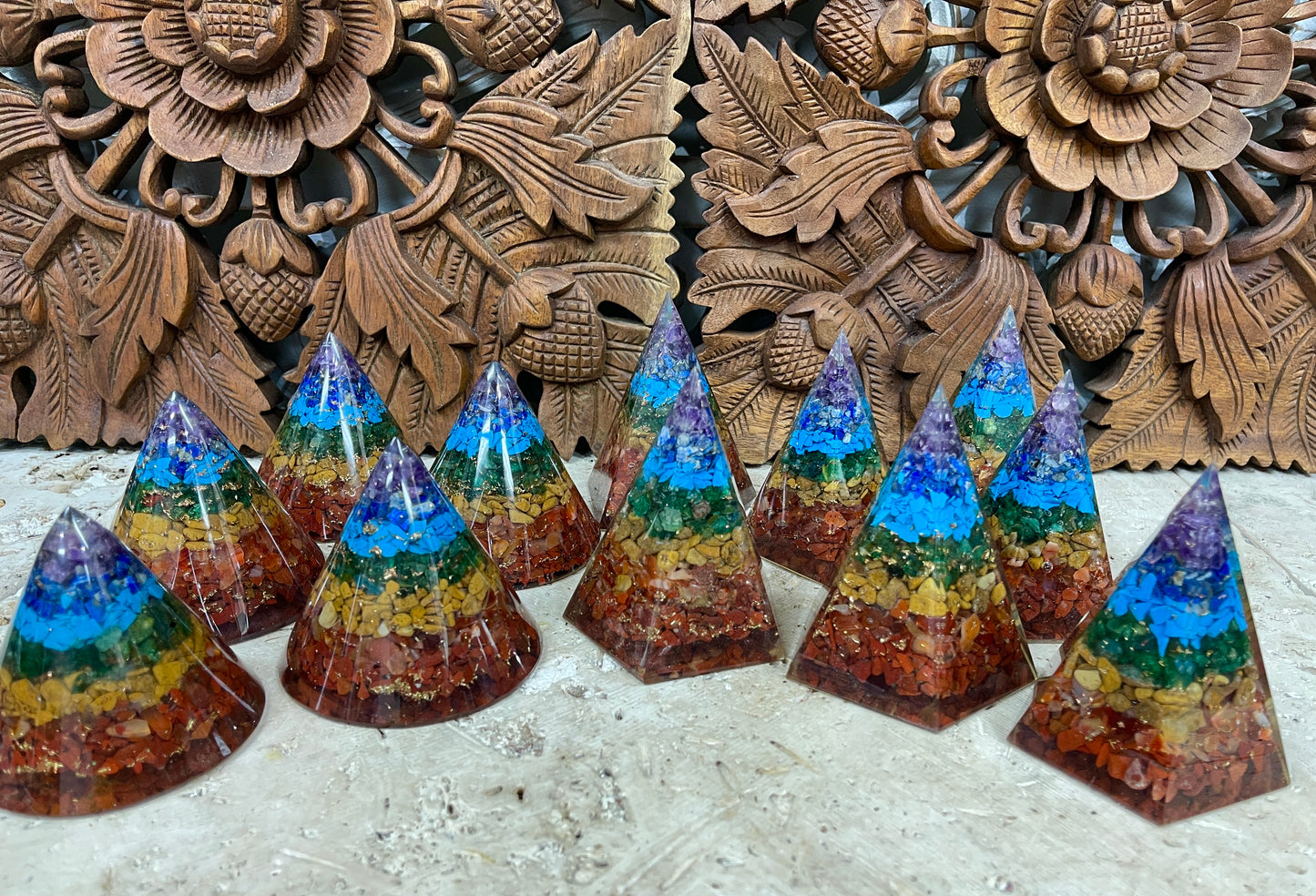 Orgonite Chakra Pyramids