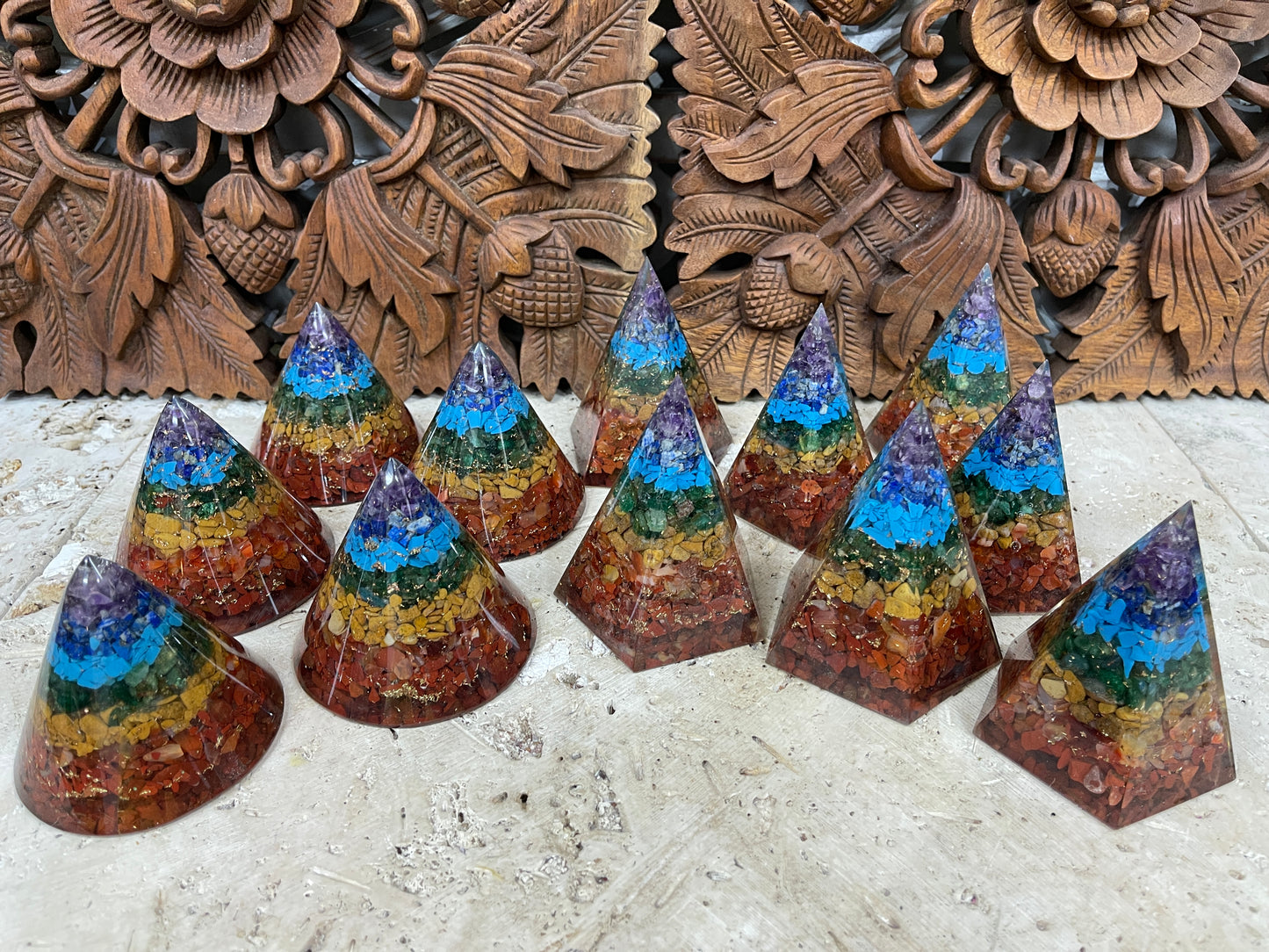 Orgonite Chakra Pyramids