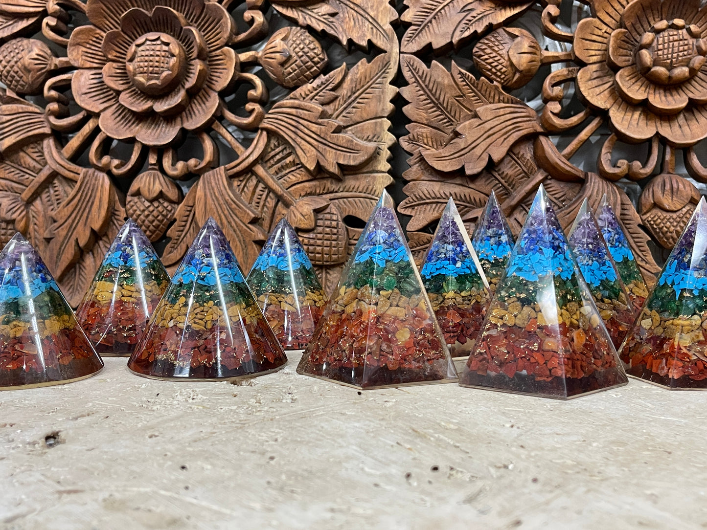 Orgonite Chakra Pyramids