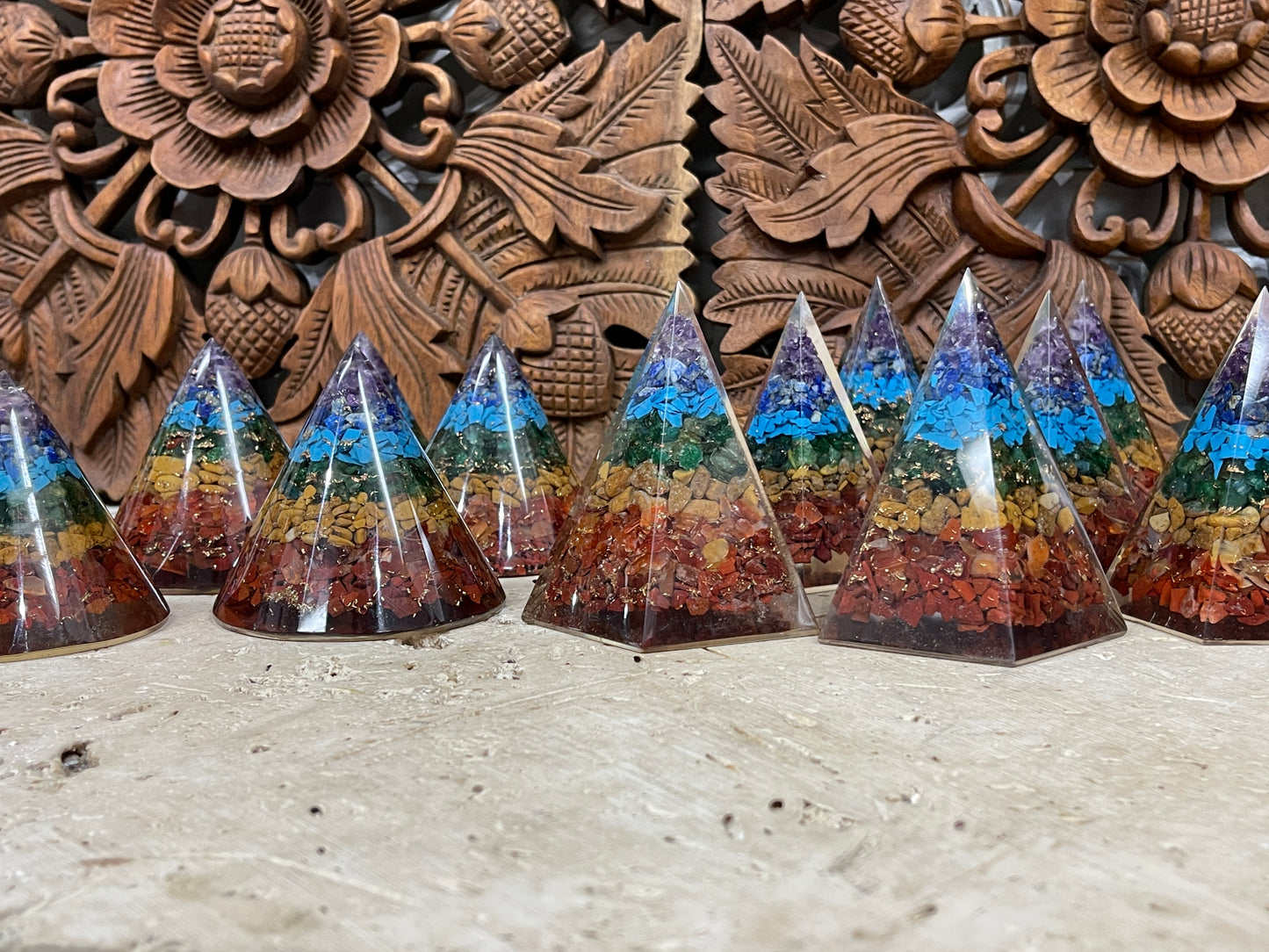 Orgonite Chakra Pyramids