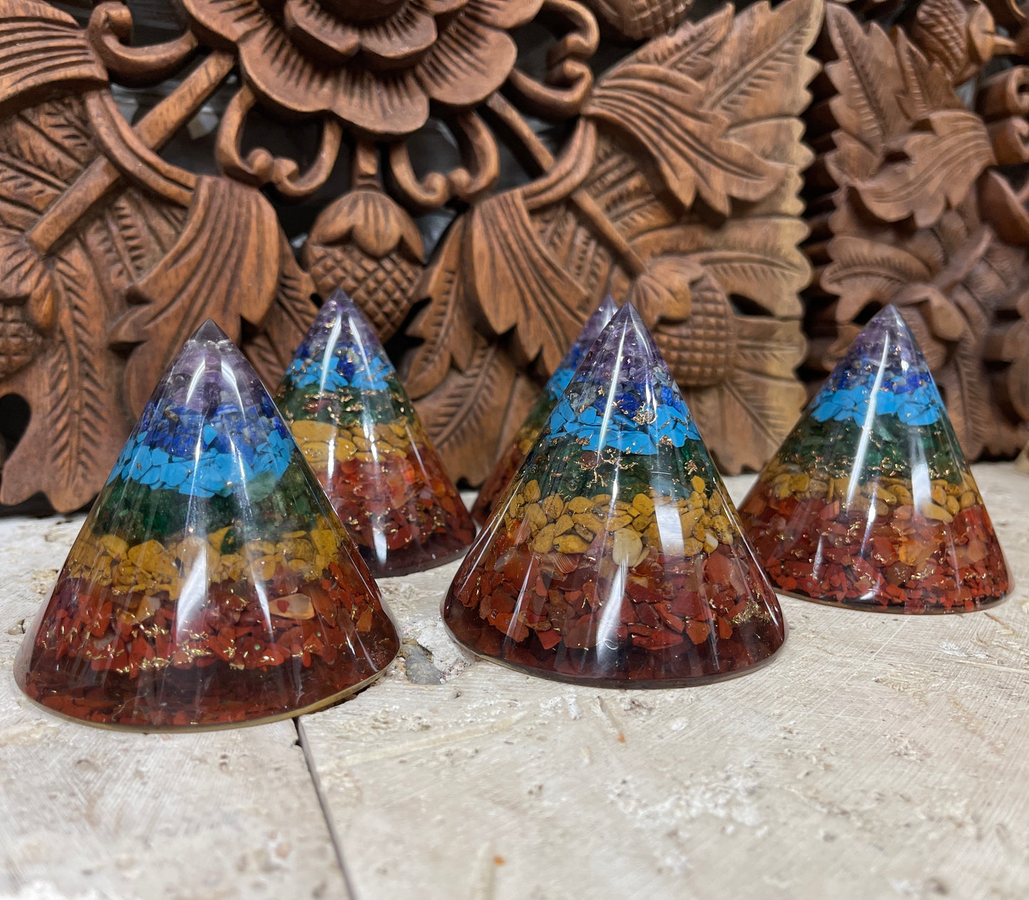 Orgonite Chakra Pyramids