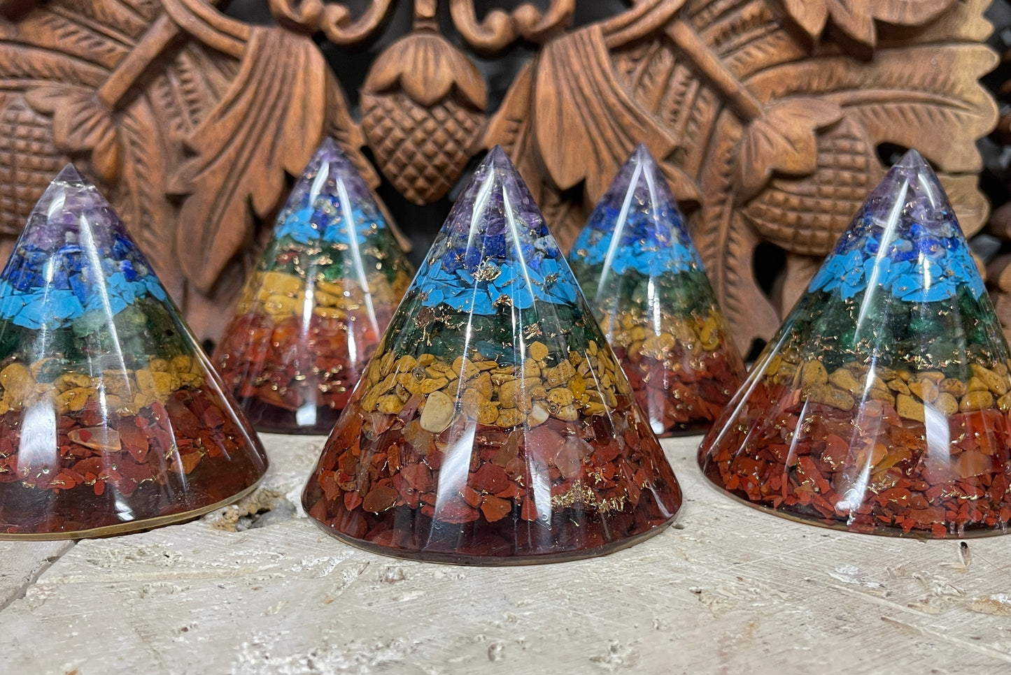 Orgonite Chakra Pyramids