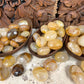 Golden Healer Quartz Palm Stones
