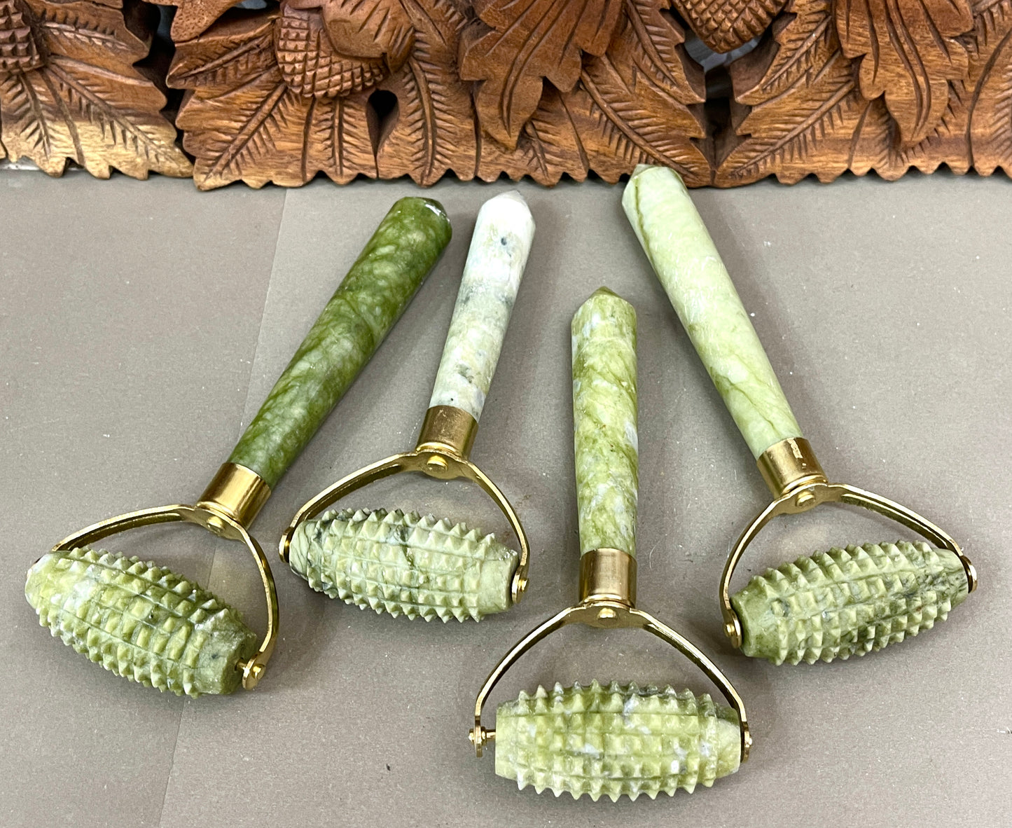 Jade Spiked Massage Rollers