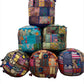 Large Rajasthani Patchwork Fabric Ottoman | 10 Colors