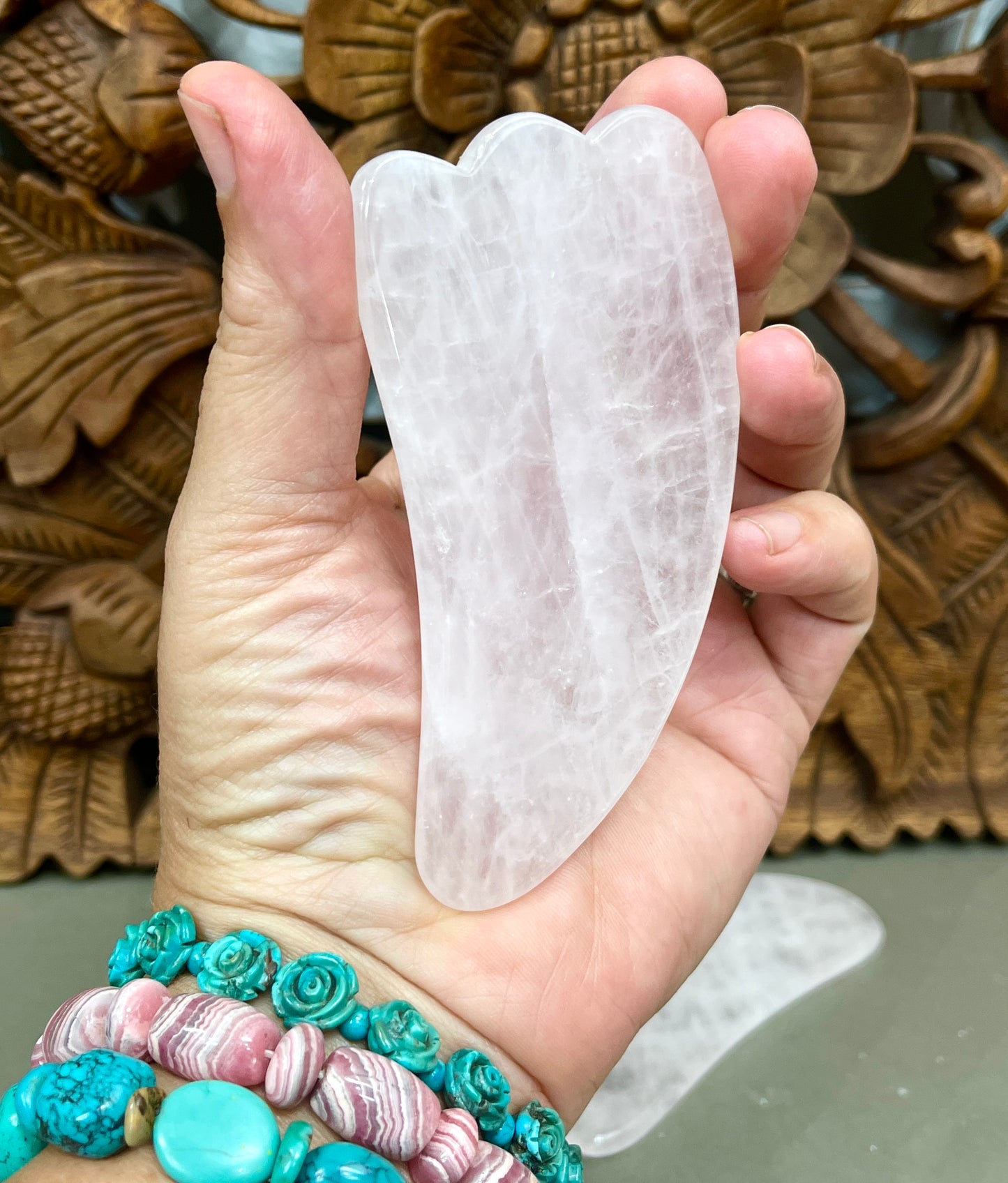 Rose Quartz Gua sha Massage Stones