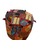 Large Rajasthani Patchwork Fabric Ottoman | 10 Colors
