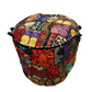 Large Rajasthani Patchwork Fabric Ottoman | 10 Colors