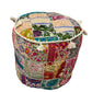 Large Rajasthani Patchwork Fabric Ottoman | 10 Colors