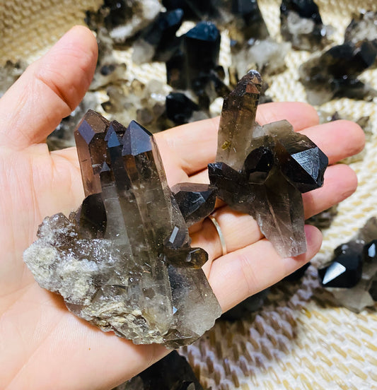 Smoky Quartz Clusters